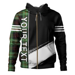ScotsTee Shop Scottish MacDiarmid Ancient Clan Crest Tartan Hoodie Quarter Personalized