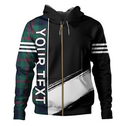 ScotsTee Shop Scottish Laurie Modern Clan Crest Tartan Hoodie Quarter Personalized
