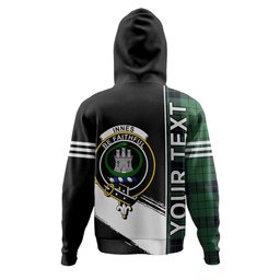 ScotsTee Shop Scottish Innes (Georgina) Clan Crest Tartan Hoodie Quarter Personalized