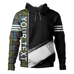 ScotsTee Shop Scottish MacDonald of Clanranald Ancient Clan Crest Tartan Hoodie Quarter Personalized