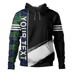ScotsTee Shop Scottish Hogarth Modern Clan Crest Tartan Hoodie Quarter Personalized