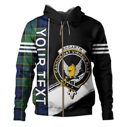 ScotsTee Shop Scottish Hogarth Modern Clan Crest Tartan Hoodie Quarter Personalized