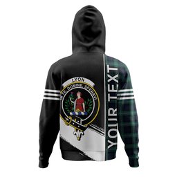ScotsTee Shop Scottish Lyon (Liall Lyall Lyle) Modern Clan Crest Tartan Hoodie Quarter Personalized