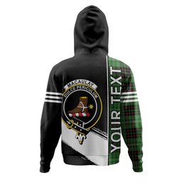 ScotsTee Shop Scottish MacAulay of Lewis Ancient Clan Crest Tartan Hoodie Quarter Personalized