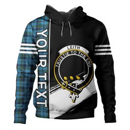 ScotsTee Shop Scottish Leith District Modern Clan Crest Tartan Hoodie Quarter Personalized