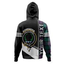 ScotsTee Shop Scottish MacArthur of Milton Modern Clan Crest Tartan Hoodie Quarter Personalized
