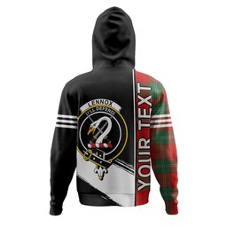 ScotsTee Shop Scottish Lennox Modern Clan Crest Tartan Hoodie Quarter Personalized