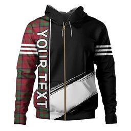 ScotsTee Shop Scottish MacDonald of Glencoe (Donald of Glencoe) Modern Clan Crest Tartan Hoodie Quarter Personalized