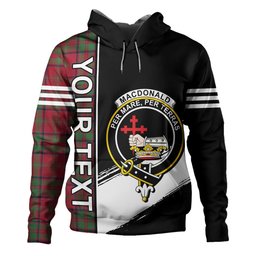 ScotsTee Shop Scottish MacDonald of Glencoe (Donald of Glencoe) Modern Clan Crest Tartan Hoodie Quarter Personalized