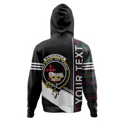 ScotsTee Shop Scottish MacDonald (Donald) Modern Clan Crest Tartan Hoodie Quarter Personalized