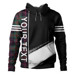 ScotsTee Shop Scottish MacDonald (Donald) Modern Clan Crest Tartan Hoodie Quarter Personalized