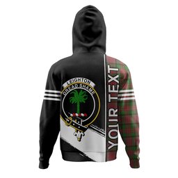 ScotsTee Shop Scottish Leighton Ancient Clan Crest Tartan Hoodie Quarter Personalized