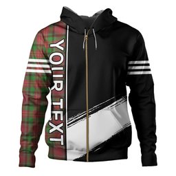 ScotsTee Shop Scottish Leighton Ancient Clan Crest Tartan Hoodie Quarter Personalized