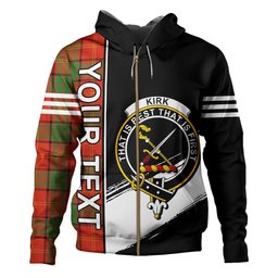 ScotsTee Shop Scottish Kirk Ancient Clan Crest Tartan Hoodie Quarter Personalized