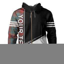 ScotsTee Shop Scottish Harvey Weathered Clan Crest Tartan Hoodie Quarter Personalized