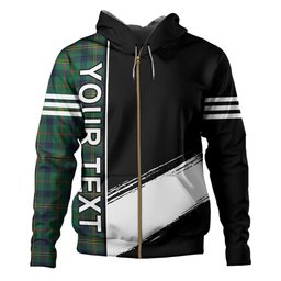 ScotsTee Shop Scottish Kennedy Modern Clan Crest Tartan Hoodie Quarter Personalized