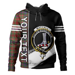 ScotsTee Shop Scottish MacCall Modern Clan Crest Tartan Hoodie Quarter Personalized