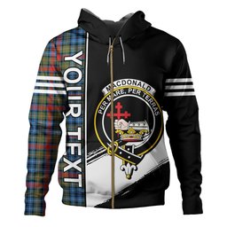 ScotsTee Shop Scottish MacDonald of P.E. Island (Donald of P.E. Island) Ancient Clan Crest Tartan Hoodie Quarter Personalized