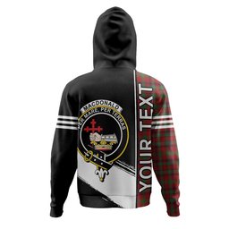 ScotsTee Shop Scottish MacDonald of Aird & Valley (Donald of Aird & Valley) Modern Clan Crest Tartan Hoodie Quarter Personalized