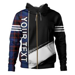ScotsTee Shop Scottish Home Modern Clan Crest Tartan Hoodie Quarter Personalized