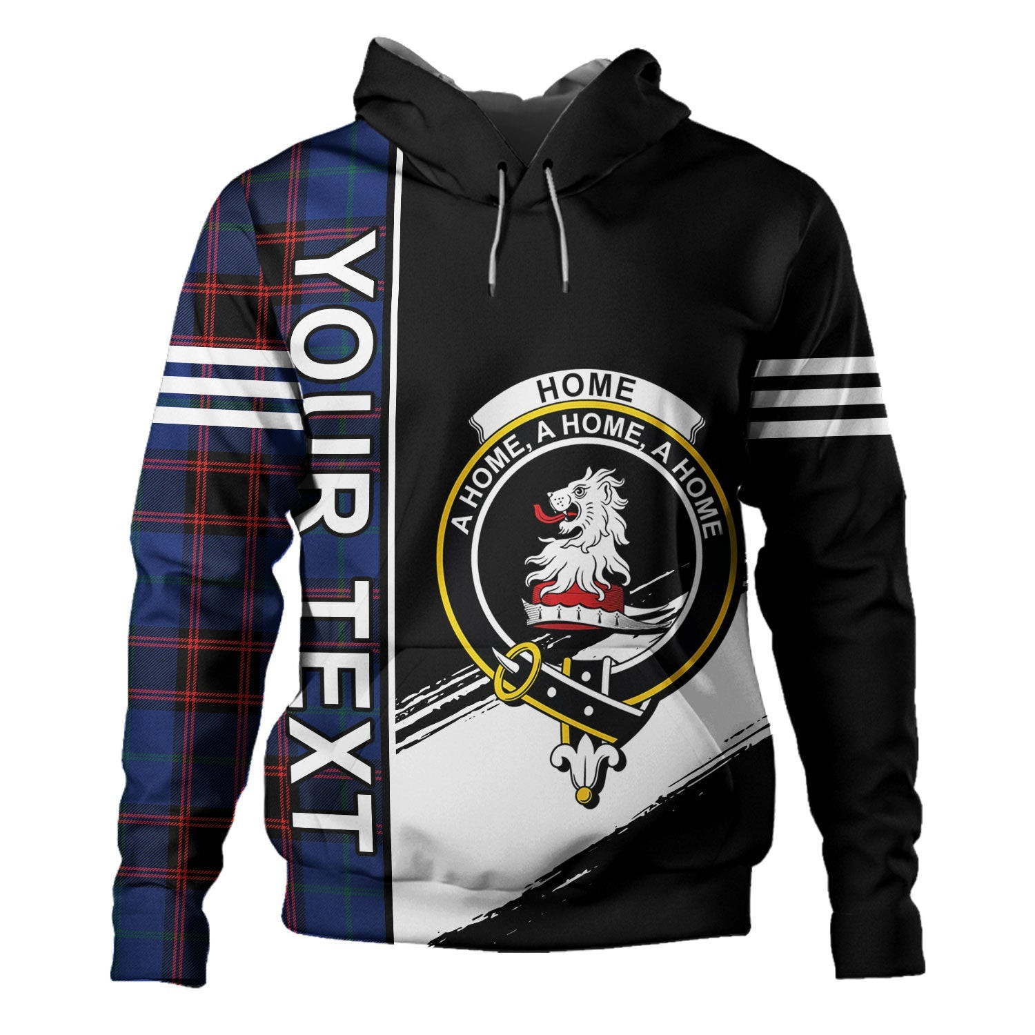 ScotsTee Shop Scottish Home Modern Clan Crest Tartan Hoodie Quarter Personalized