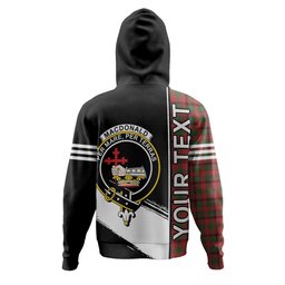 ScotsTee Shop Scottish MacDonald of Aird & Valley (Donald of Aird & Valley) Ancient Clan Crest Tartan Hoodie Quarter Personalized