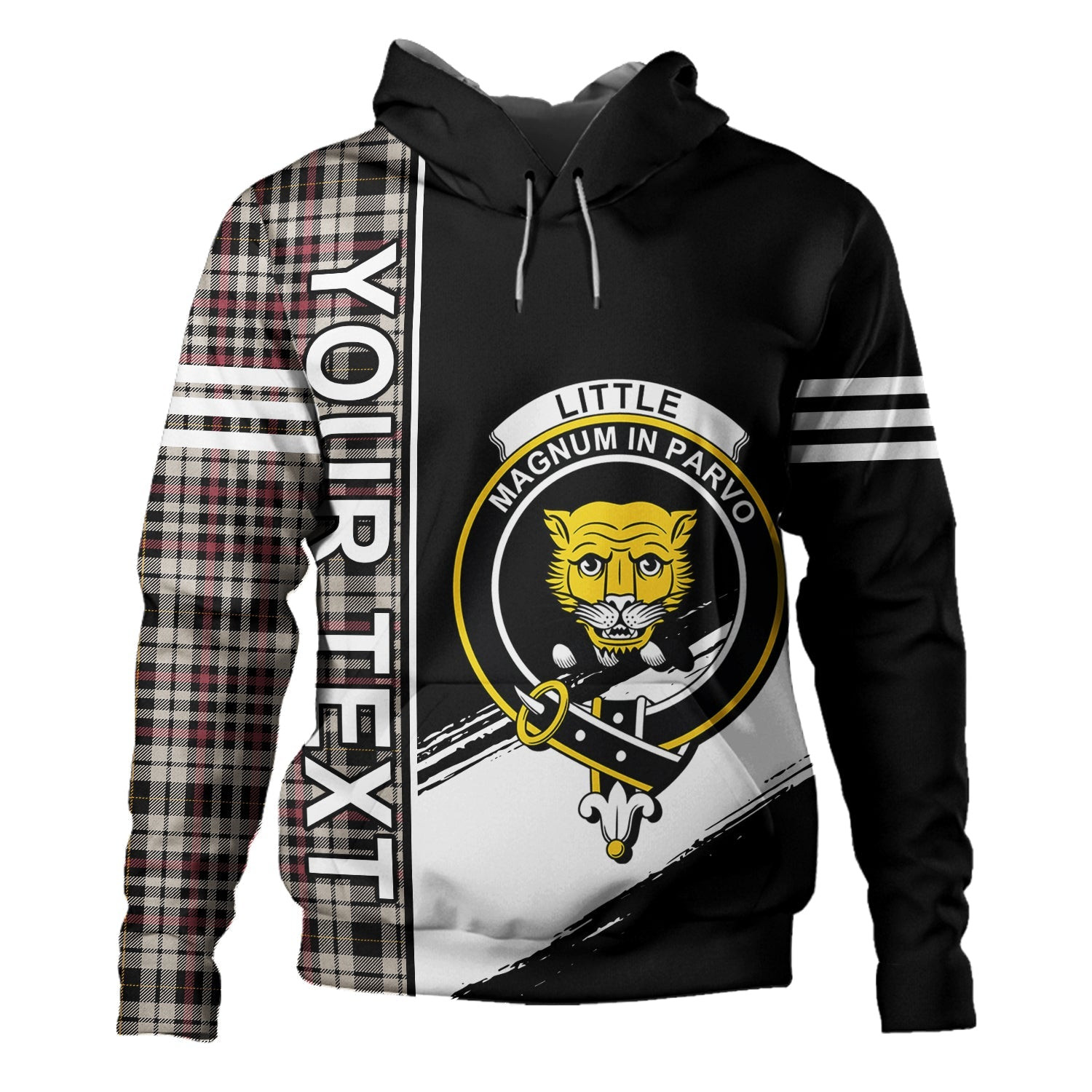 ScotsTee Shop Scottish Little Arisaid Ancient Clan Crest Tartan Hoodie Quarter Personalized
