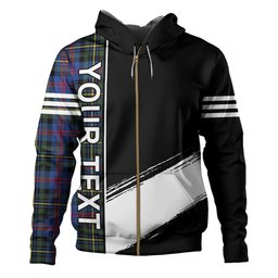 ScotsTee Shop Scottish MacCallum of Berwick Modern Clan Crest Tartan Hoodie Quarter Personalized