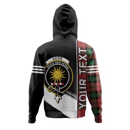 ScotsTee Shop Scottish Kerr Ancient Clan Crest Tartan Hoodie Quarter Personalized