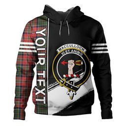 ScotsTee Shop Scottish MacCulloch Ancient Clan Crest Tartan Hoodie Quarter Personalized