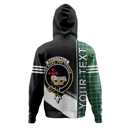 ScotsTee Shop Scottish MacDonald Lord of the Isles; Hunting Ancient Clan Crest Tartan Hoodie Quarter Personalized