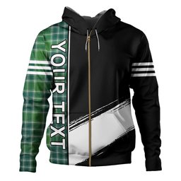 ScotsTee Shop Scottish MacDonald Lord of the Isles; Hunting Ancient Clan Crest Tartan Hoodie Quarter Personalized