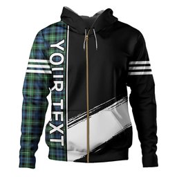 ScotsTee Shop Scottish Lamont Ancient Clan Crest Tartan Hoodie Quarter Personalized