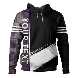 ScotsTee Shop Scottish Kinnaird Weathered Clan Crest Tartan Hoodie Quarter Personalized