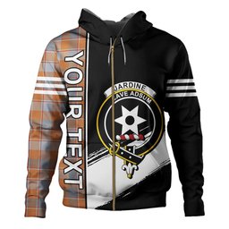 ScotsTee Shop Scottish Jardine of Castlemilk Ancient Clan Crest Tartan Hoodie Quarter Personalized