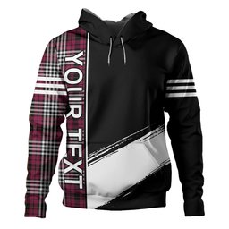 ScotsTee Shop Scottish Little of Morton Rigg Modern Clan Crest Tartan Hoodie Quarter Personalized