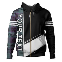 ScotsTee Shop Scottish Keith (Marshall) Weathered Clan Crest Tartan Hoodie Quarter Personalized