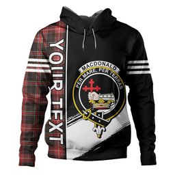 ScotsTee Shop Scottish MacDonald Sir John A (Donald Sir John A) Weathered Clan Crest Tartan Hoodie Quarter Personalized