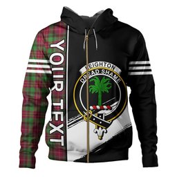 ScotsTee Shop Scottish Leighton Modern Clan Crest Tartan Hoodie Quarter Personalized