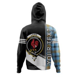 ScotsTee Shop Scottish Laing (Lang) Ancient Clan Crest Tartan Hoodie Quarter Personalized