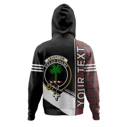 ScotsTee Shop Scottish Leighton Weathered Clan Crest Tartan Hoodie Quarter Personalized