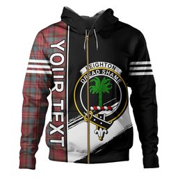 ScotsTee Shop Scottish Leighton Weathered Clan Crest Tartan Hoodie Quarter Personalized