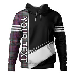 ScotsTee Shop Scottish MacDonell of Glengarry Weathered Clan Crest Tartan Hoodie Quarter Personalized