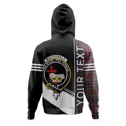 ScotsTee Shop Scottish MacDonald of P.E. Island (Donald of P.E. Island) Weathered Clan Crest Tartan Hoodie Quarter Personalized