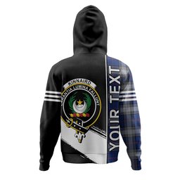 ScotsTee Shop Scottish Kinnaird Modern Clan Crest Tartan Hoodie Quarter Personalized