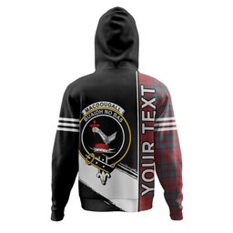 ScotsTee Shop Scottish MacDougall (Clans Originaux) Weathered Clan Crest Tartan Hoodie Quarter Personalized