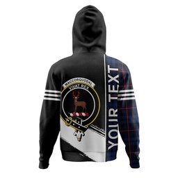 ScotsTee Shop Scottish MacCorquodale Modern Clan Crest Tartan Hoodie Quarter Personalized