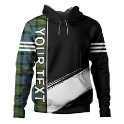 ScotsTee Shop Scottish MacDonell of Glengarry Ancient Clan Crest Tartan Hoodie Quarter Personalized