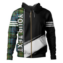 ScotsTee Shop Scottish MacDonell of Glengarry Ancient Clan Crest Tartan Hoodie Quarter Personalized