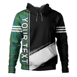ScotsTee Shop Scottish Hunter of Hunterston (Galbraith of Hunterston) Ancient Clan Crest Tartan Hoodie Quarter Personalized